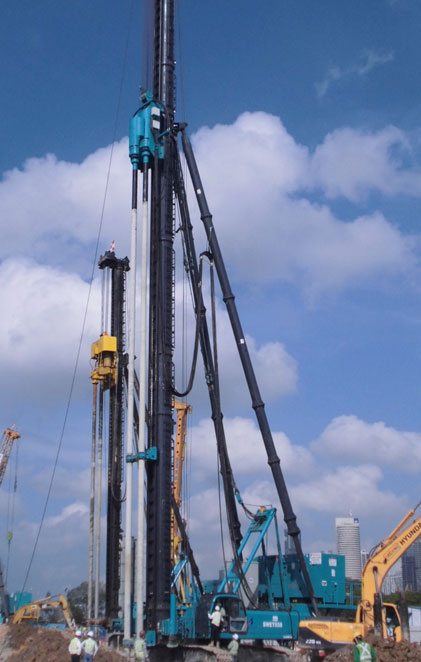 中国好机器！双轴钻机新加坡施工获赞