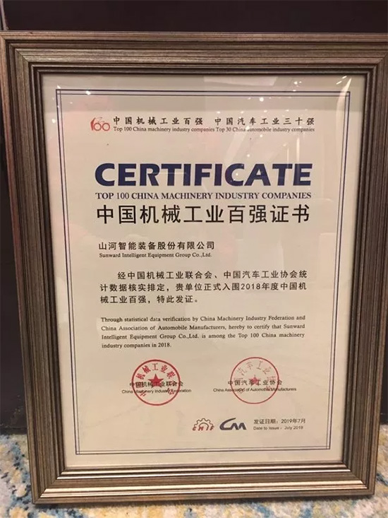 2018年中国机械工业百强发布，排名两年跃升40位