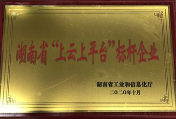 获湖南省“上云上平台”标杆企业