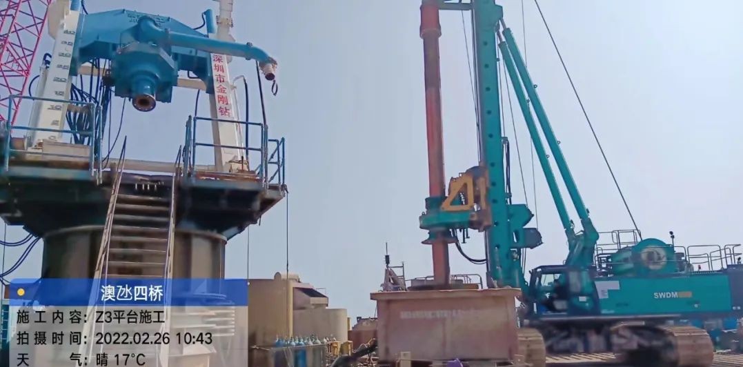 乘风破浪的旋挖钻机！助建澳氹第四跨海大桥