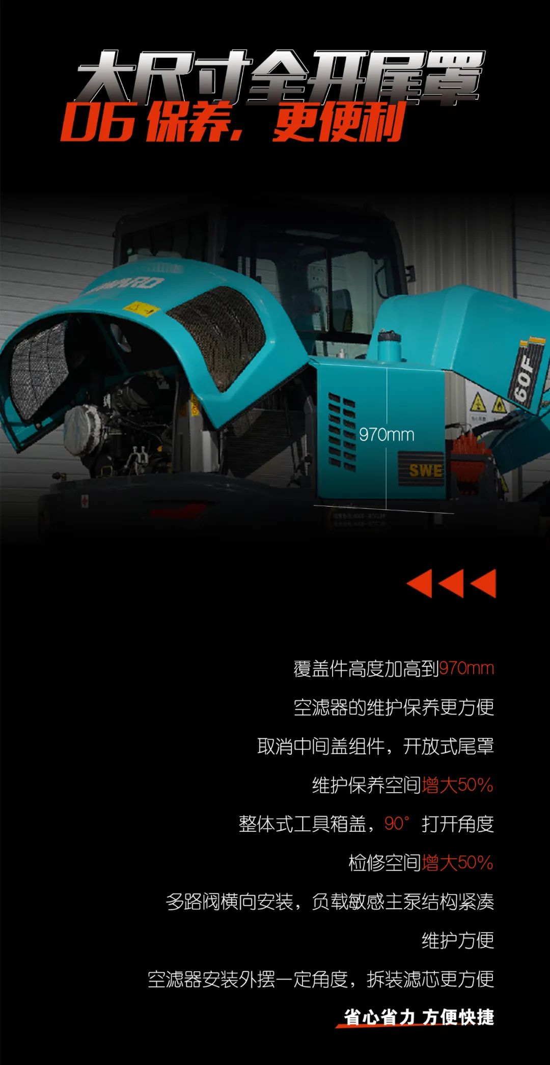 一图读懂 | 献礼七一 · SWE60F挖掘机低碳来袭