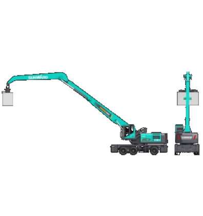 作业幅度达18米，首台轮式抓料机成功下线