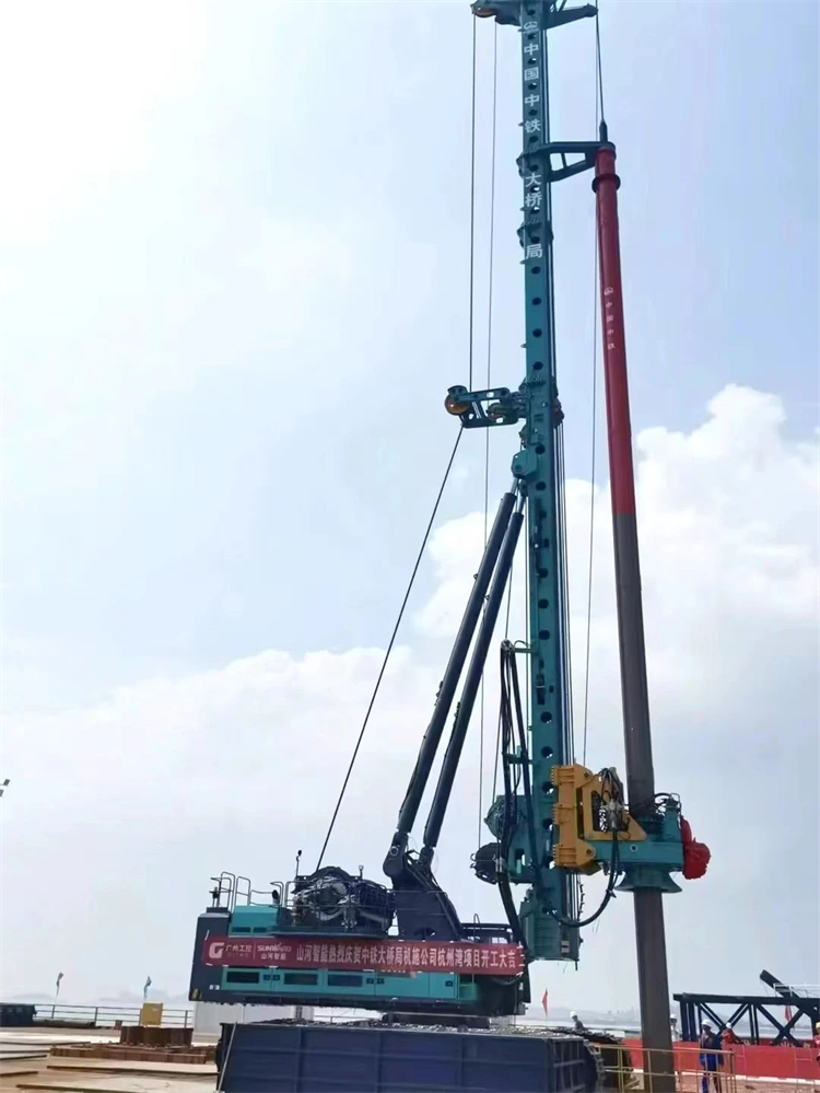 再战世界级工程！超级旋挖钻机SWDM800H助建杭州湾跨海铁路桥项目